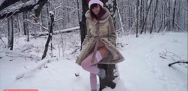  White stockings wet in snow - Happy New Year from Jeny Smith